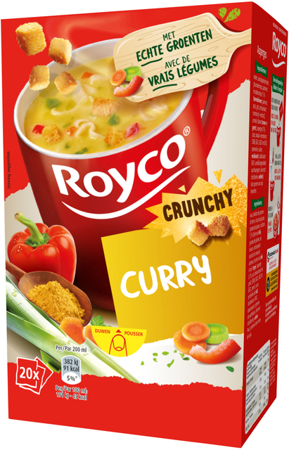 Soep Royco Crunchy Curry 20 Zakjes