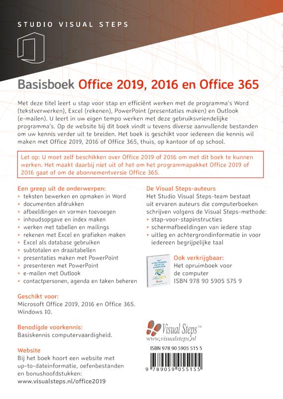 Basisboek Office 2019, 2016 en Office 365
