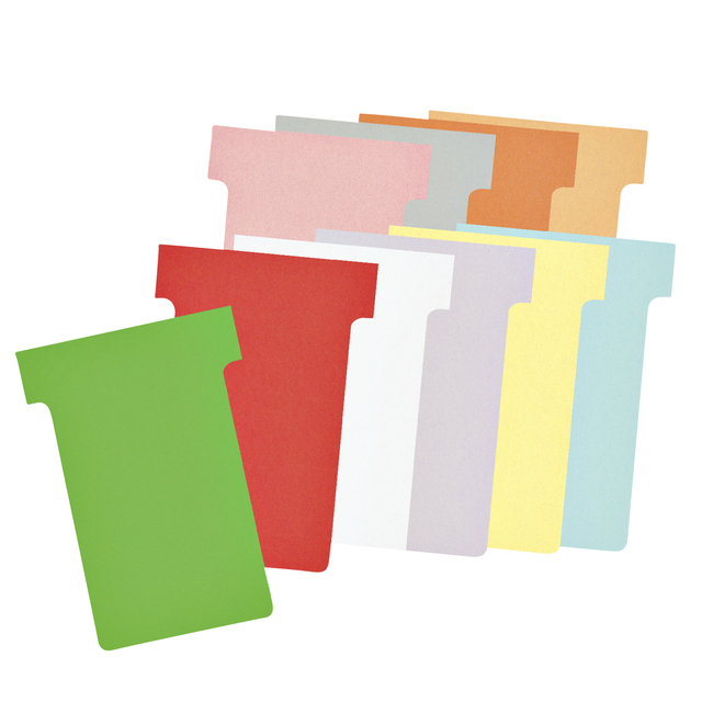 Planbordkaarten 48mm nr. 2 rood; pak 100st