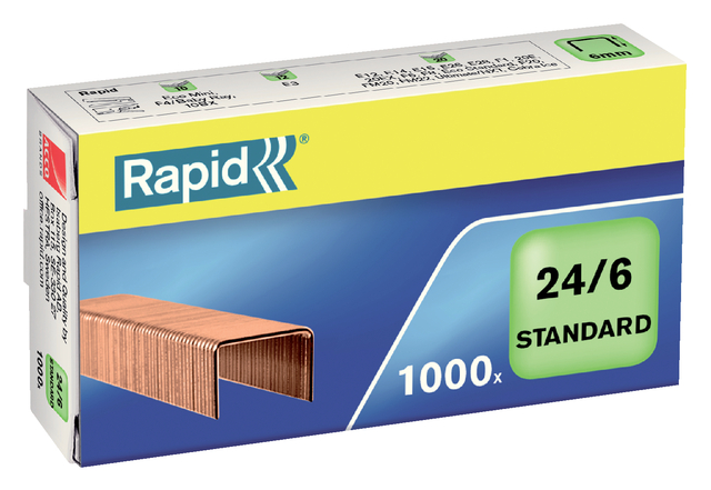 Nietjes 24/6 Rapid Standaard ds1000 stuks