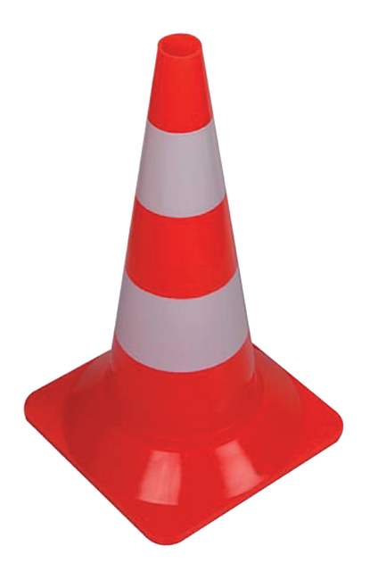 Afbakeningskegel 50cm Rood Wit