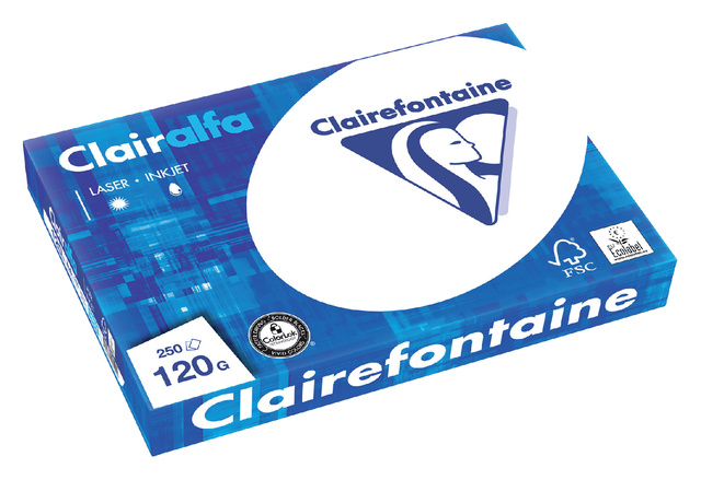 Kopieerpapier Clairefontaine A4 120gr wit 250vel