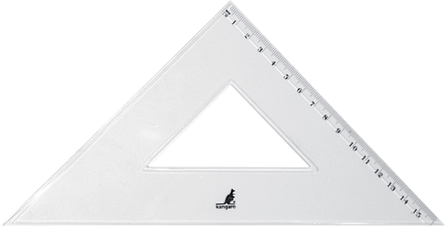 Driehoek M&R acryl 25cm, 90/45/45gr
