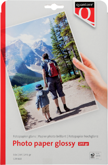 Fotopapier Quantore A4 240gr glans 50vel