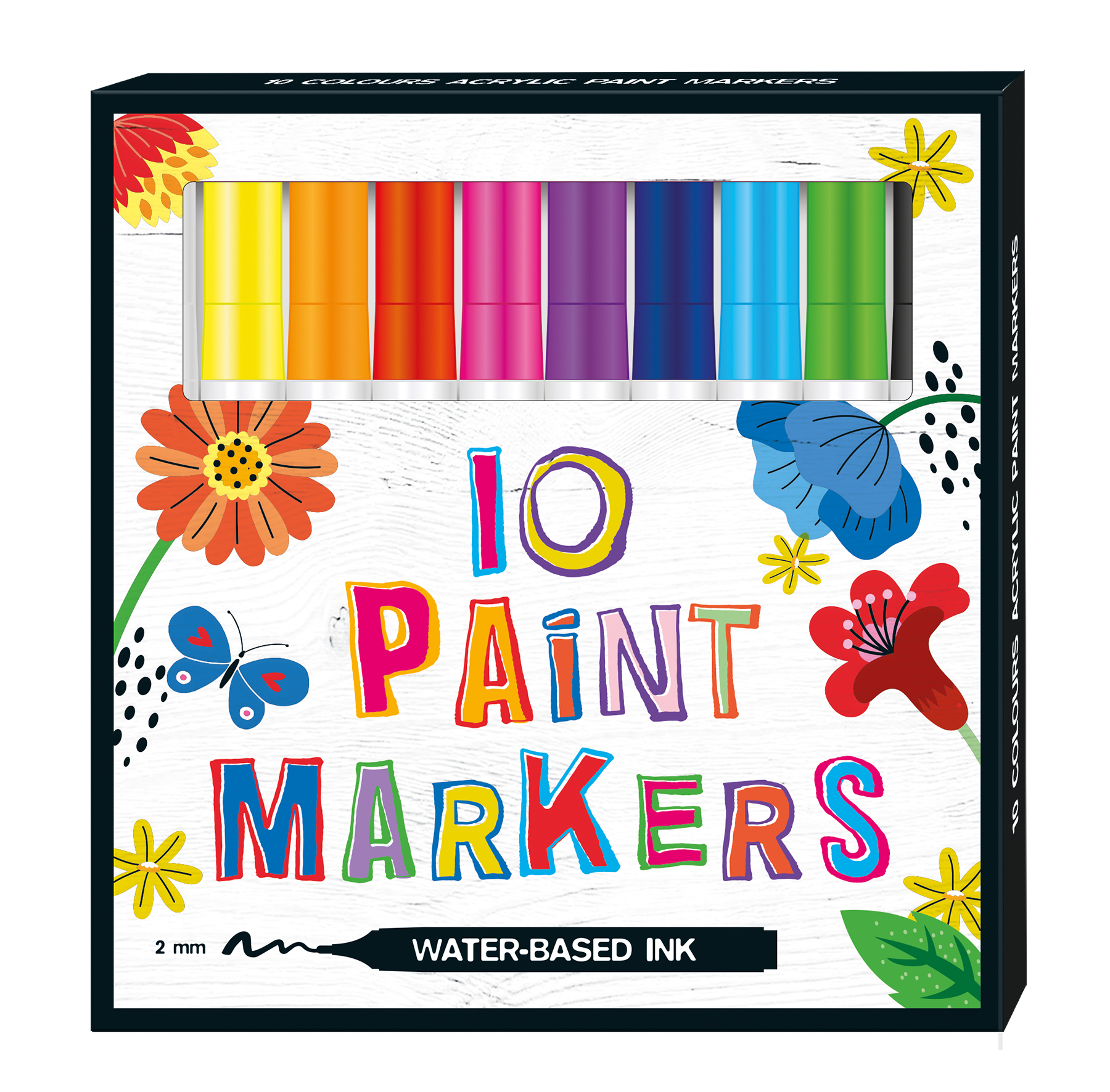 10 Paint Markers Box