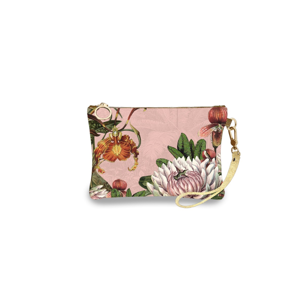 Etui cosmetic 21cm Botanic design: pink