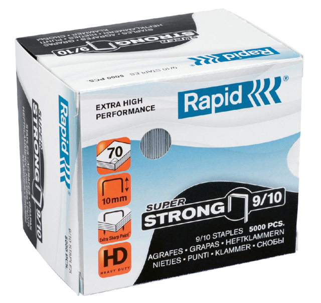 Nietjes 9/10 Rapid staal (=124/10); a 5000st