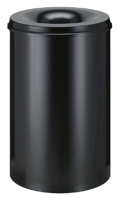 Papierbak Vepa 110l met vlamdover 45cm zwart