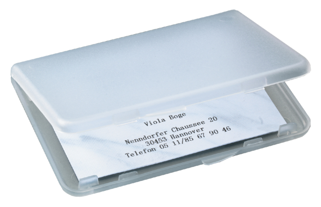 Visitekaartenhouder Sigel VA140 kunststof transparant