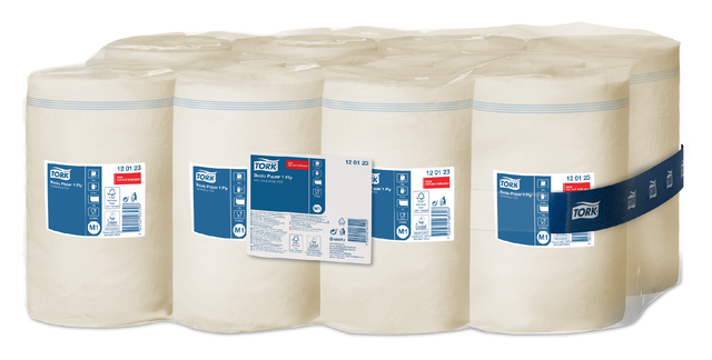 Poetsrol Tork M1 120123 1laags 21.5x120m 11rollen