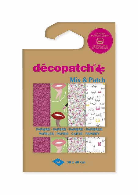 Hobbypapier Dã©Copatch 30x40cm 4v Ode Aan De Vrouw