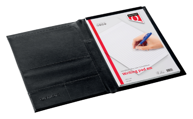 Schrijfmap Quantore zwart kunstleer