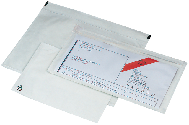 Paklijstenveloppen onbedrukt 240x110mm; pk 250st