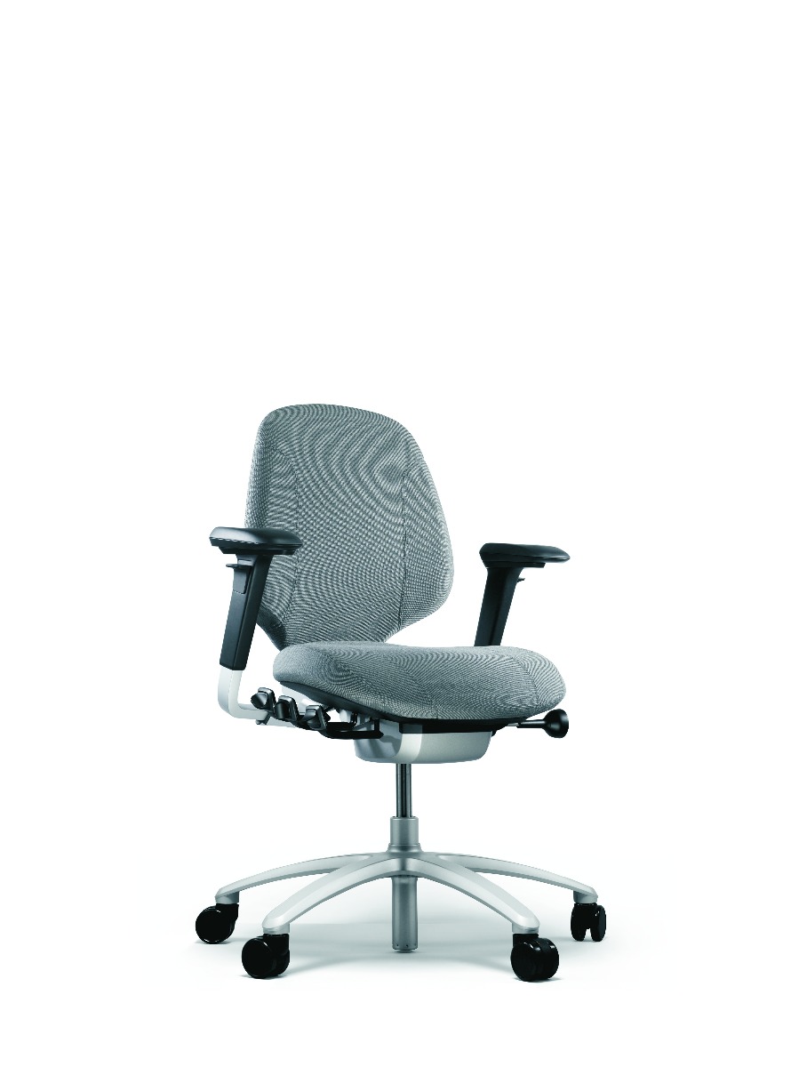 Bureaustoel RH Mereo 200 Zilver/zwart, Medium rug