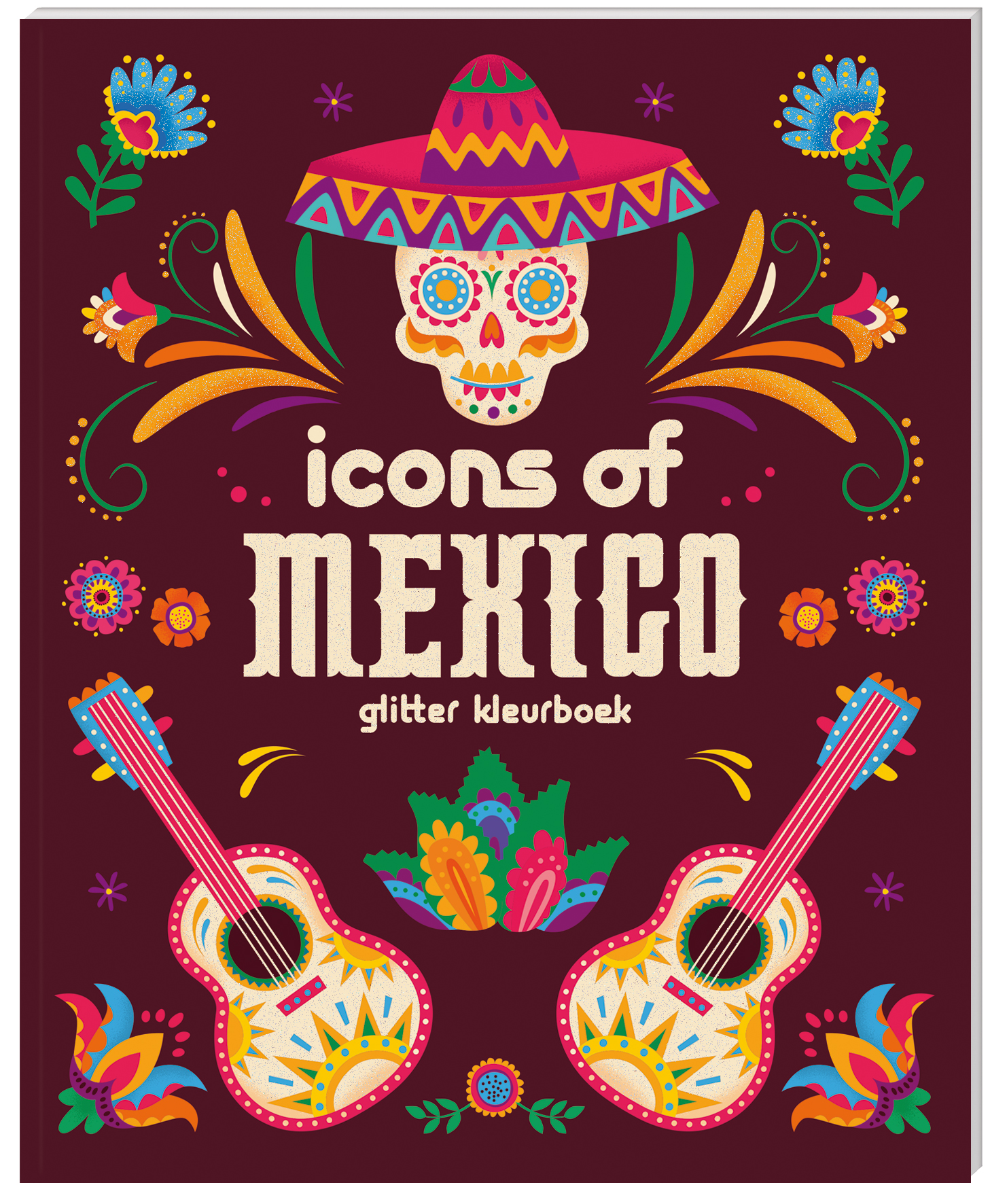 Glitter kleurboeken voor volwassenen - Icons of Mexico
