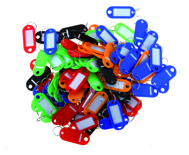 Sleutellabel Pavo kunststof assorti ds à 100 stuks