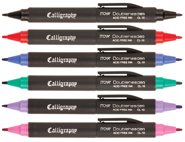 Kalligrafiepen Itoya Cl10 1.5/3.0mm Penpunt Blauw