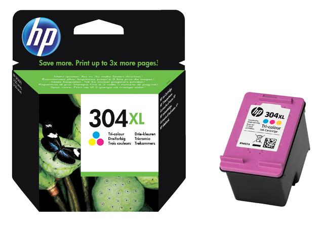 Inktcartridge HP N9K07AE (304XL) kleur; 7ml