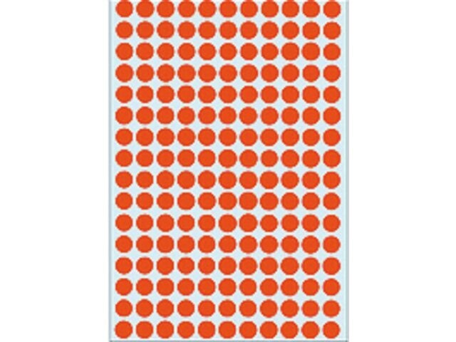 Etiket HERMA 2212 rond 8mm rood 5632stuks