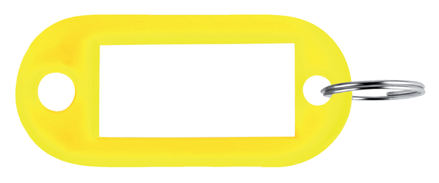 Sleutellabel Pavo kunststof geel; ds 100 stuks