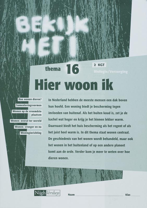 Bekijk het! Bio & Verzorging 2 KGT hier woon ik! Werkboek 16
