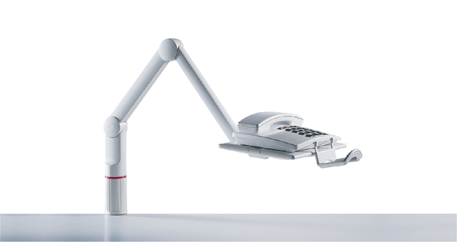 Telefoonarm Hansa met tafelklem grijs