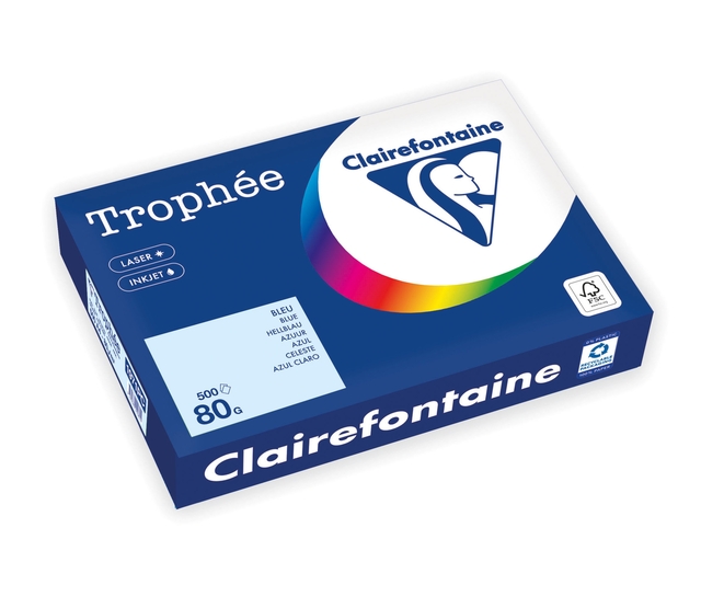 Kopieerpapier Trophee A4 80gr Azuurblauw