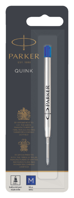 Balpenvulling Parker Gel blauw 0.7mm blister