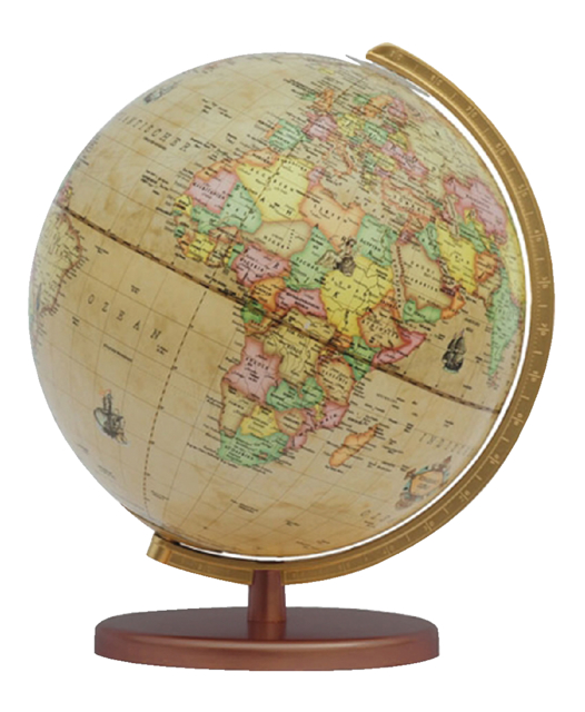 Globe Columbus Renaissance, 30cm houten voet