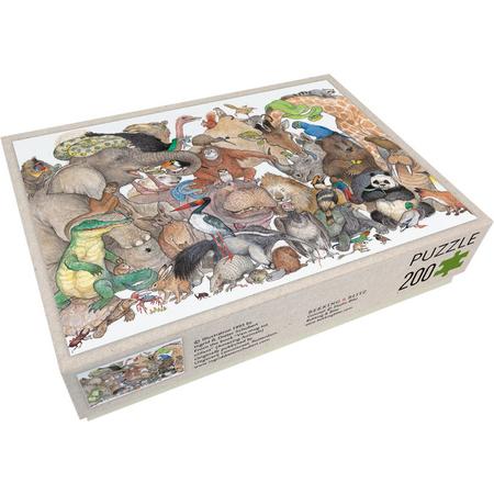 Puzzel (200 stukjes): Beestenboel, uit "Van mug tot olifant", Ingrid en Dieter Schubert