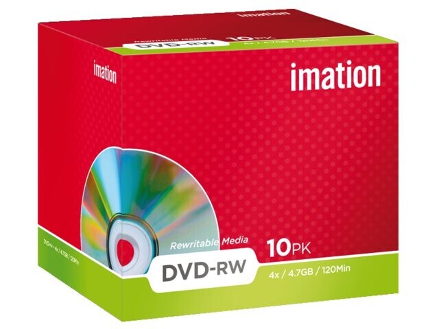 DVD-RW Imation 4,7Gb per stuk in jewel case