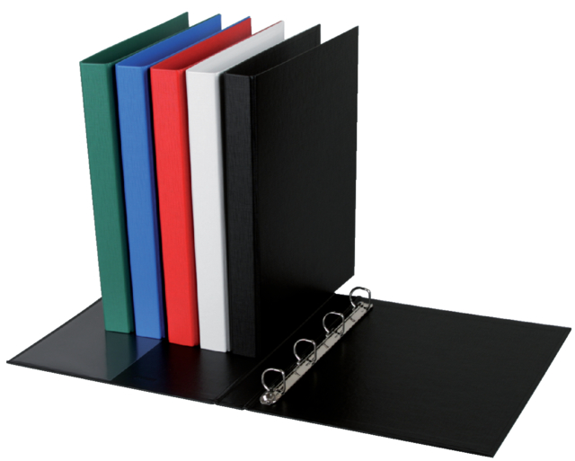 Ringband Quantore 4-rings A4-20mm PP D-mech zwart