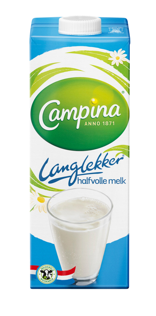 Melk Campina LangLekker halfvol 1L; doos 12 pak