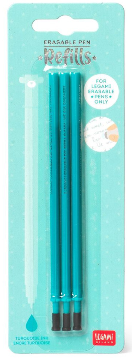 Vulling Uitgumbare gelpen - turq. Legami pak a3