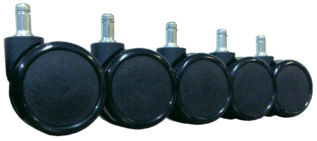 Bureaustoelwielen Euroseats zacht pak 5 stuks