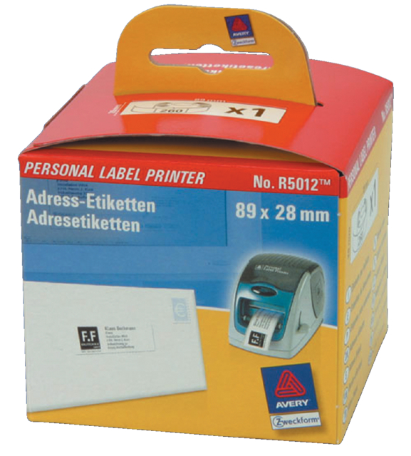 Etiket Avery Zweckform R5012 labelprint 89x28mm wit 260stuks