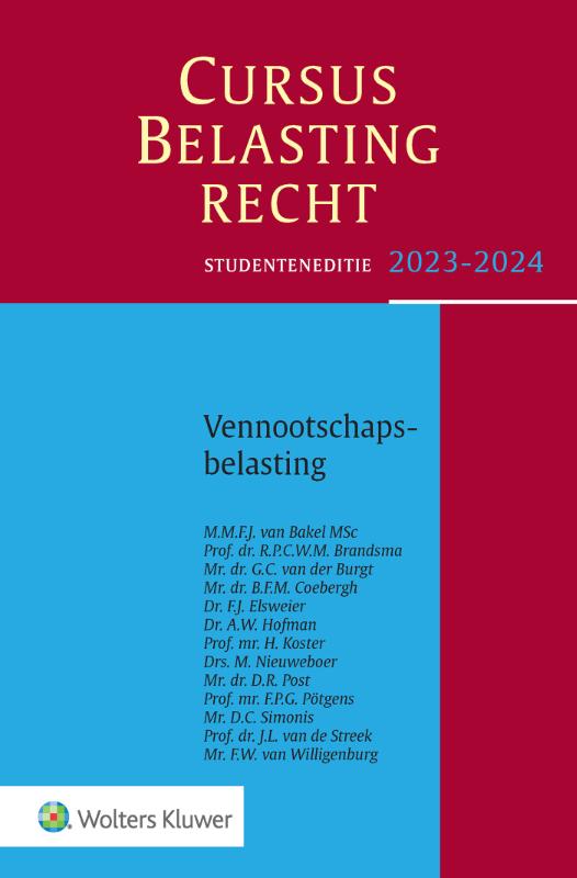 Studenteneditie Cursus Belastingrecht Vennootschapsbelasting 2023-2024