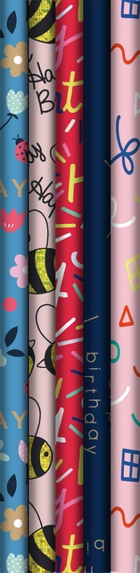 Inpakpapier Stewo Happy Bee Day 200x70cm Ass