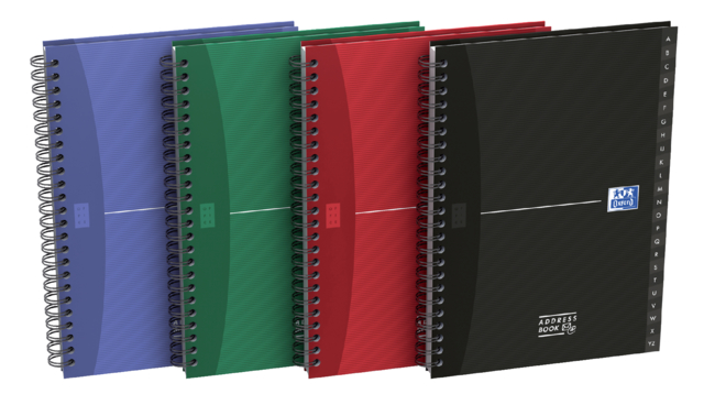 Adresboek Oxford Essentials A5 80vel met dubbelspiraal