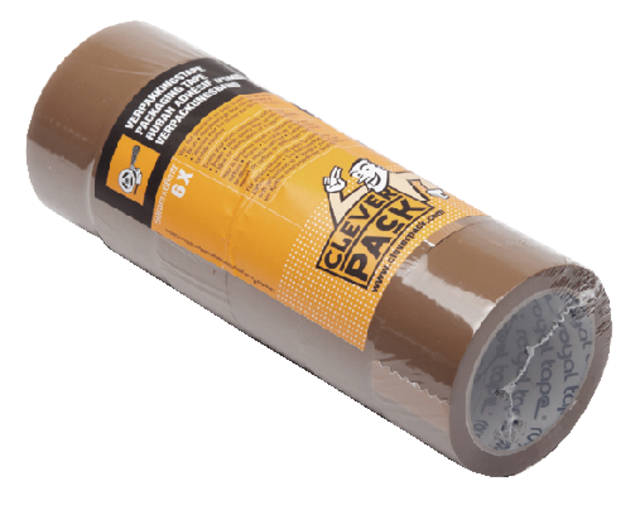 Verpakkingstape Cleverpack 48mmx66m Pp Low Bruin