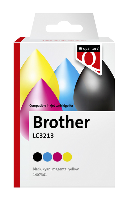 Inktcartridge Quantore Brother LC3213 BK + 3xC