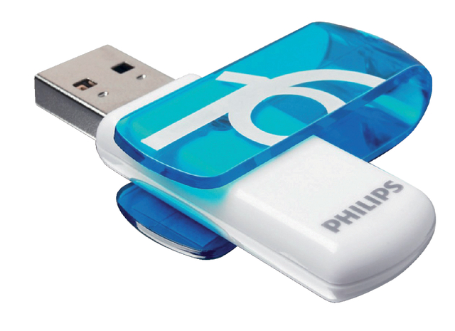 USB-stick 2.0 Philips Vivid 16GB blauw