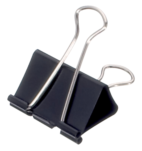 Papierklem Maul 2154190 Foldback 41mm zwart; 6 st