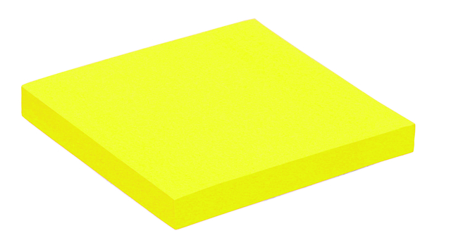 Memoblok Quantore 76x76mm neon geel; blok 100 vel