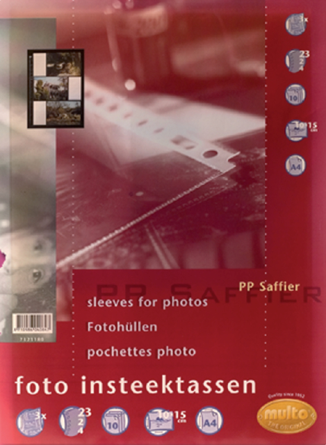 Fototassen 23-r 10x15cm schrijfstrook; pak 10 st.