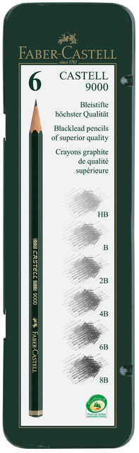 Potlood Faber-Castell 9000 6 Hardheden