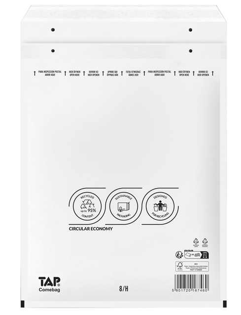 Envelop Tap Comebag Luchtkussen 290x370mm 100st