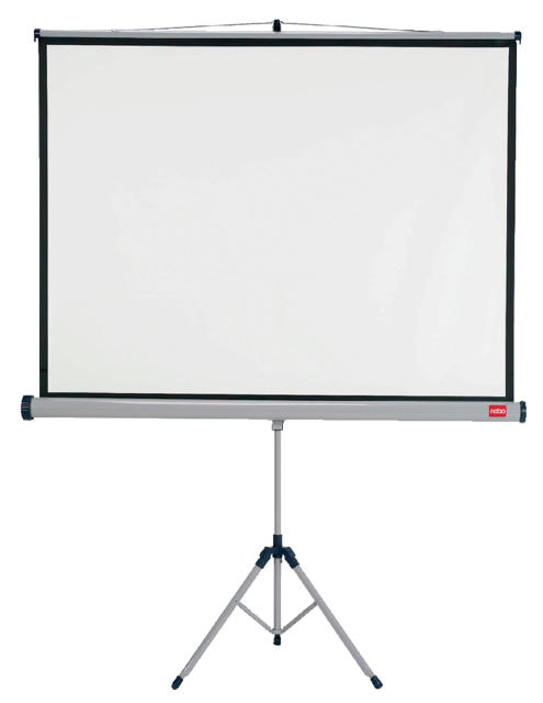 Projectiescherm Nobo 200x151cm, statief, matwit