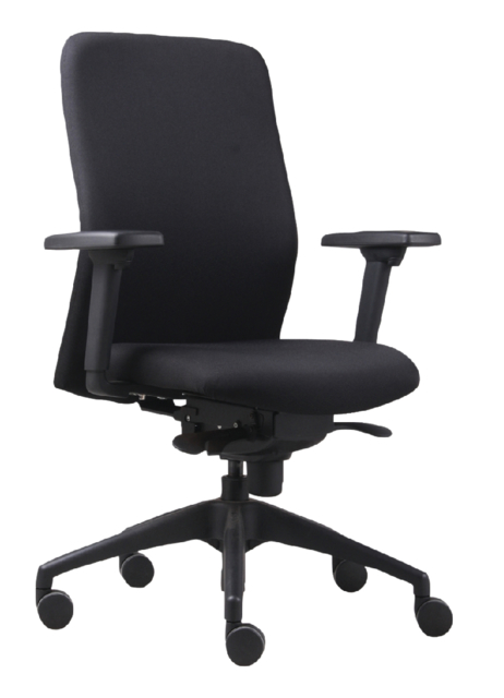 Bureaustoel Euroseats Vigo 002 zwart + armleggers