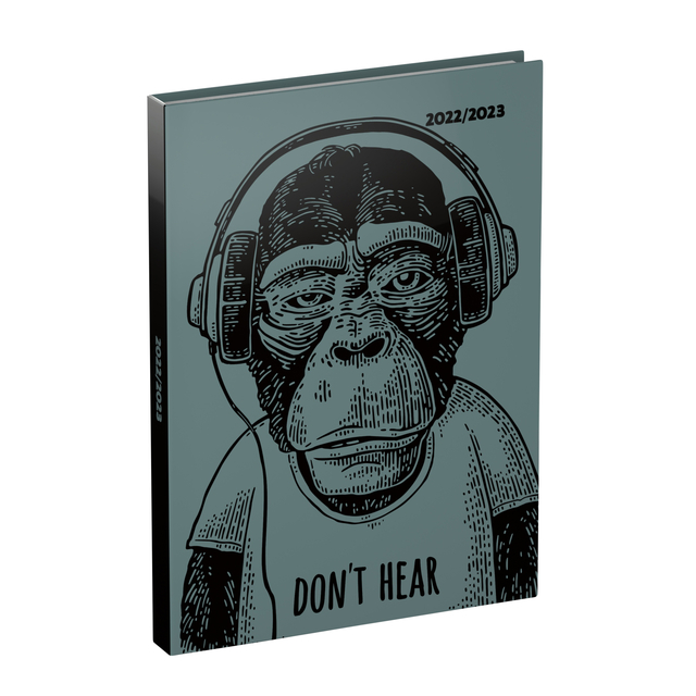 Mixed Designs Schoolagenda Nl 125x175 Mm Monkey